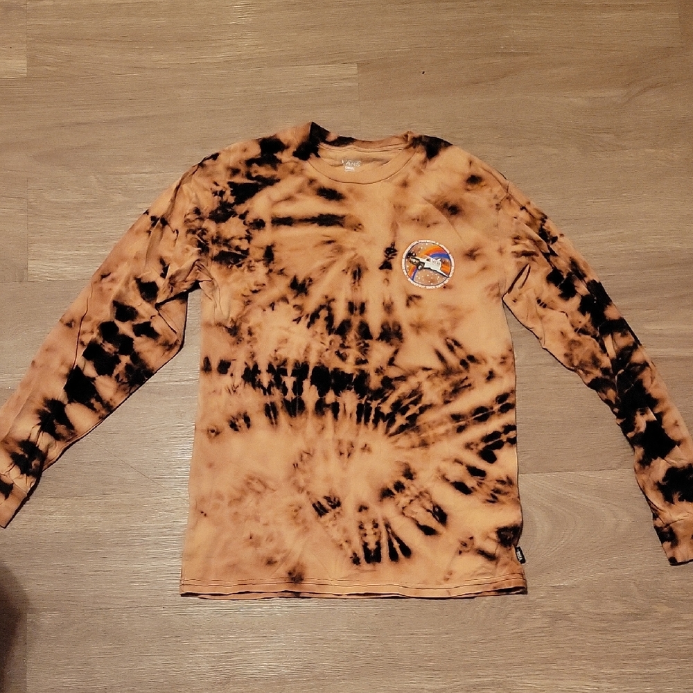 Vans Black and Orange Tie-Dye Tee